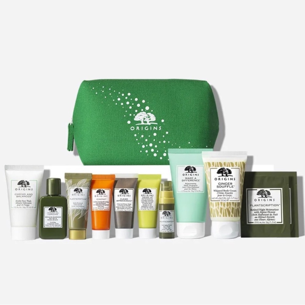 ORIGINS 12p Skincare Set $129 value NIP CLEAN BEAUTY